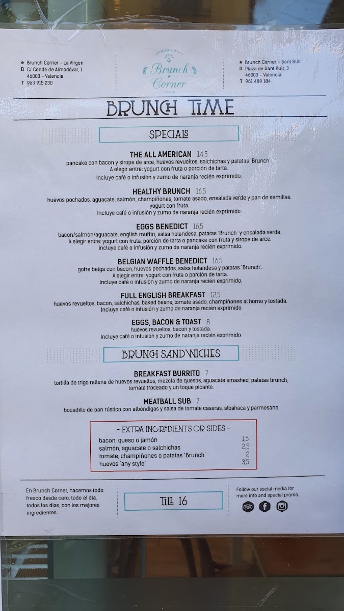 Menu Brunch Corner - Sant Bult-6
